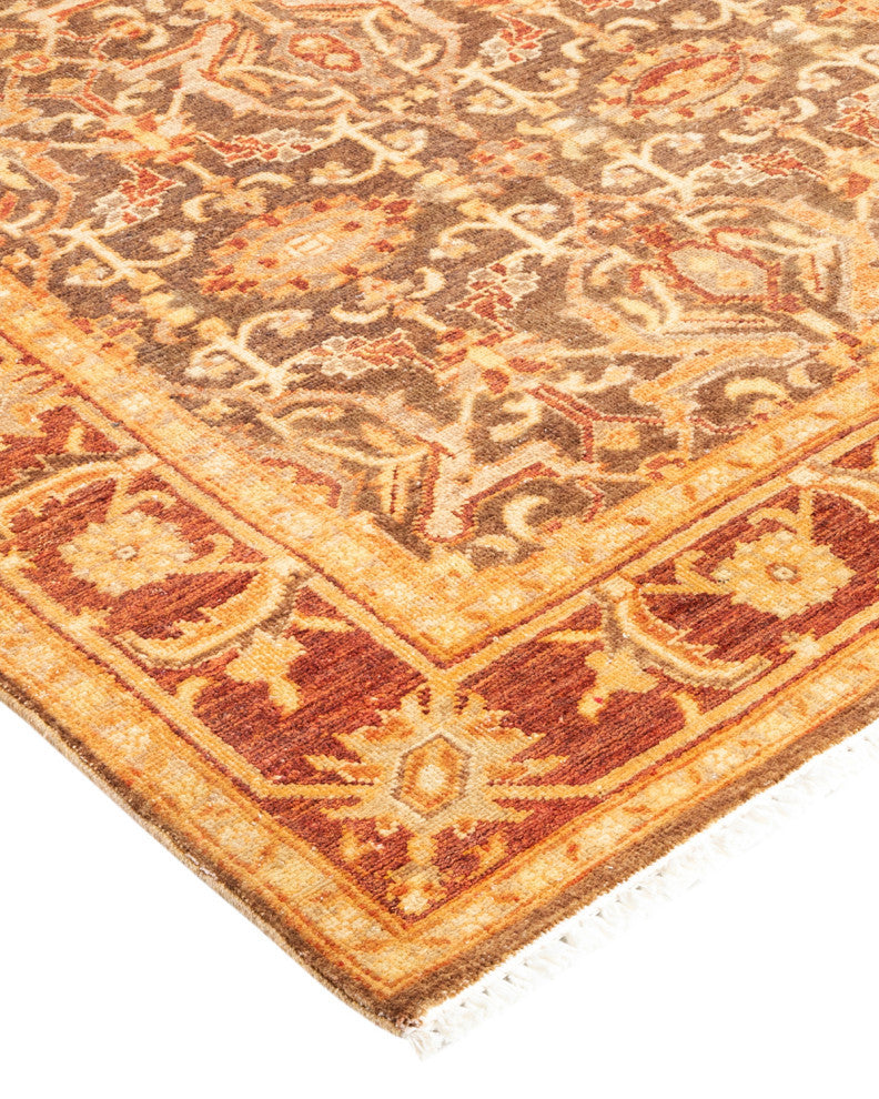 Mogul, One-of-a-Kind Hand-Knotted Area Rug Yellow, 2'7"x12'10"