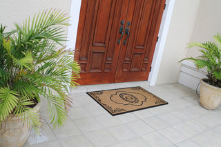 First Impression Hand Crafted Abrilina Entry Monogram Double Doormat,(30"x48"),