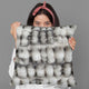 Plutus Off White Sherpa Faux Fur Luxury Throw Pillow, Off White, 24" x 24"