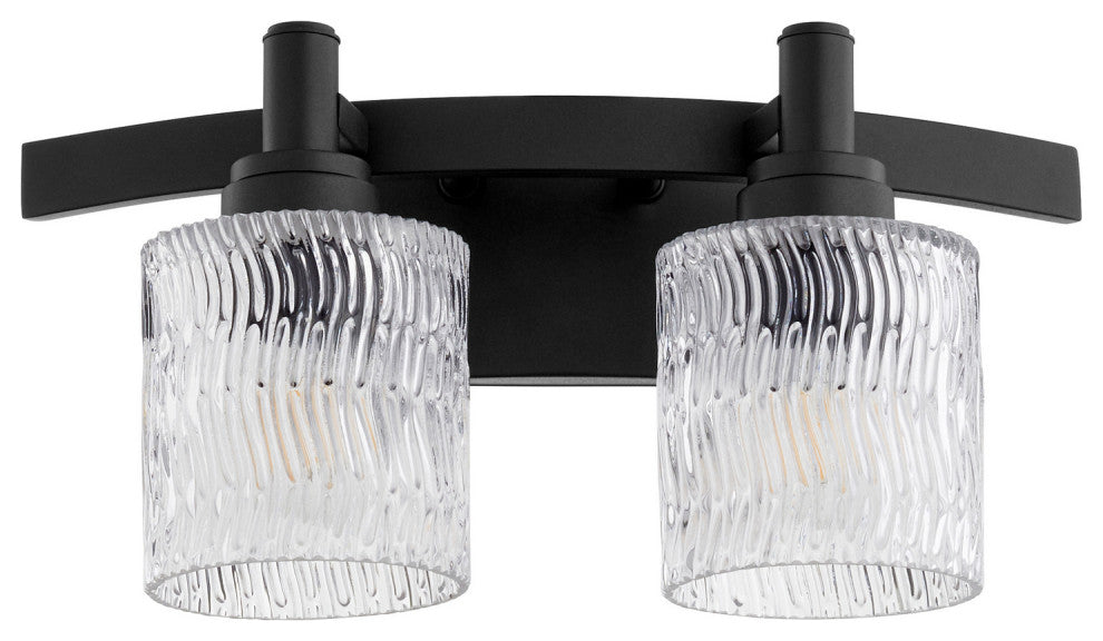 Quorum 5184-2-69 Two Light Vanity, Black Finish