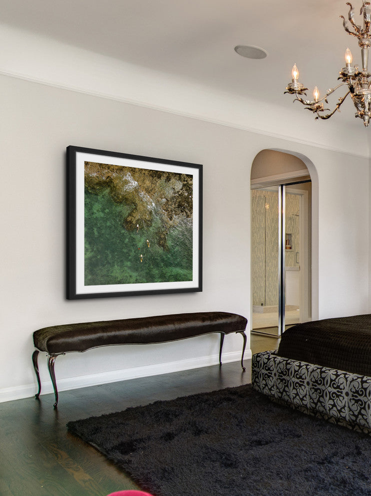 "Three Kayaks" Framed Print by Karolis Janulis