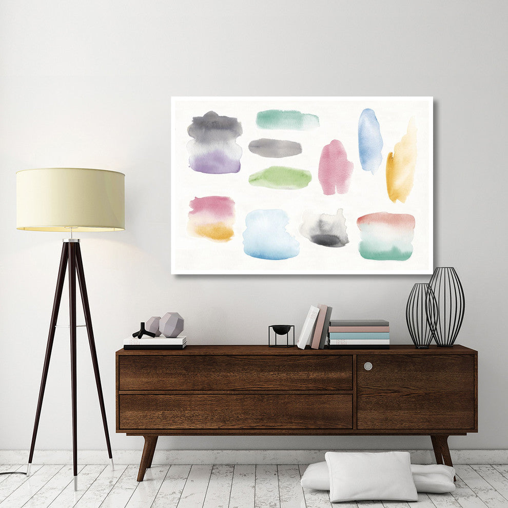 "Watercolor Swatch Bright" Digital Paper Print by Elyse DeNeige, 62"x42"
