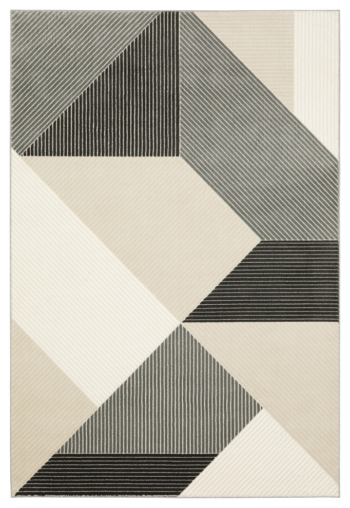 Oriental Weavers Raylan RAY07 Geometric Rug, Ivory, 7'10"x10'10"