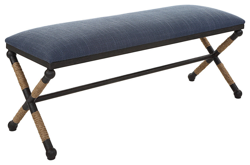 Uttermost Firth Rustic Navy Bench