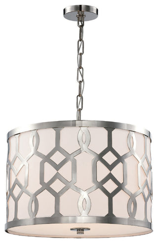 Libby Langdon for Crystorama Jennings 3 Light Polished Nickel Chandelier