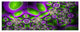 Green Purple Exotic Pattern, Abstract Wall Art Canvas, 70"x28", 6 Panels