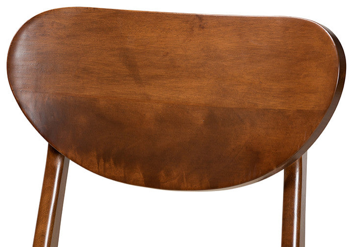 Kobell Mid-Century Modern Sand and Walnut Dining Chair, Set of 2