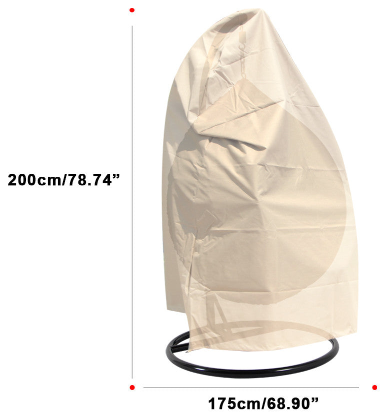 Swing Egg Chair Cover in Oxford Fabric with Waterproof PVC Lining, Single
