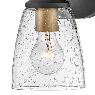 Hinkley Easton 6" Single Light Bath Vanity Fixture, Black + Heritage Brass