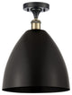 Ballston Dome Semi-Flush Mount, Black Antique Brass, Matte Black
