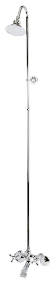 Kingston Brass Shower Combo, Polished Chrome