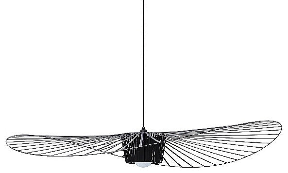 Lilly Pendant Lamp, Black, 32" in Dia.