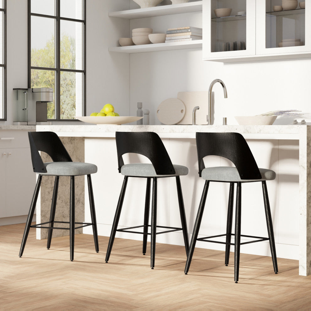 Callie Counter Height stool, Set of 2, Grey