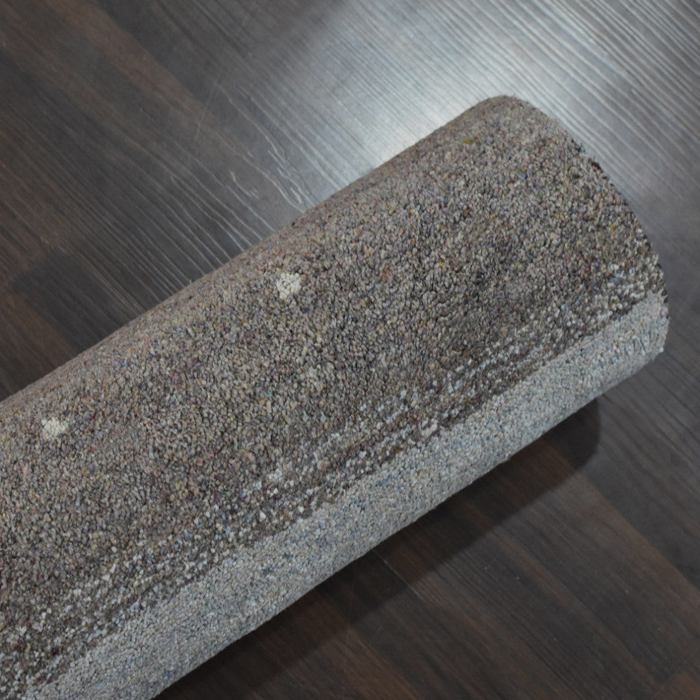 HAND KNOTTED LOOM SILK AREA RUGS-5'x8',Rectangle,Brown Beige,Contemporary