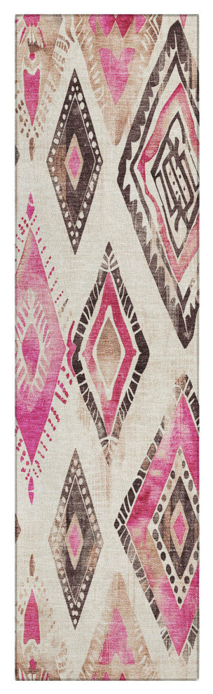 Machine Washable Indoor/Outdoor Chantille ACN1861 Linen 2'3" x 7'6" Runner Rug