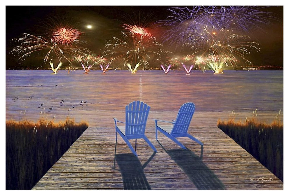 "Fireworks Over Idle Hour" Digital Paper Print by Diane Romanello, 50"x34"