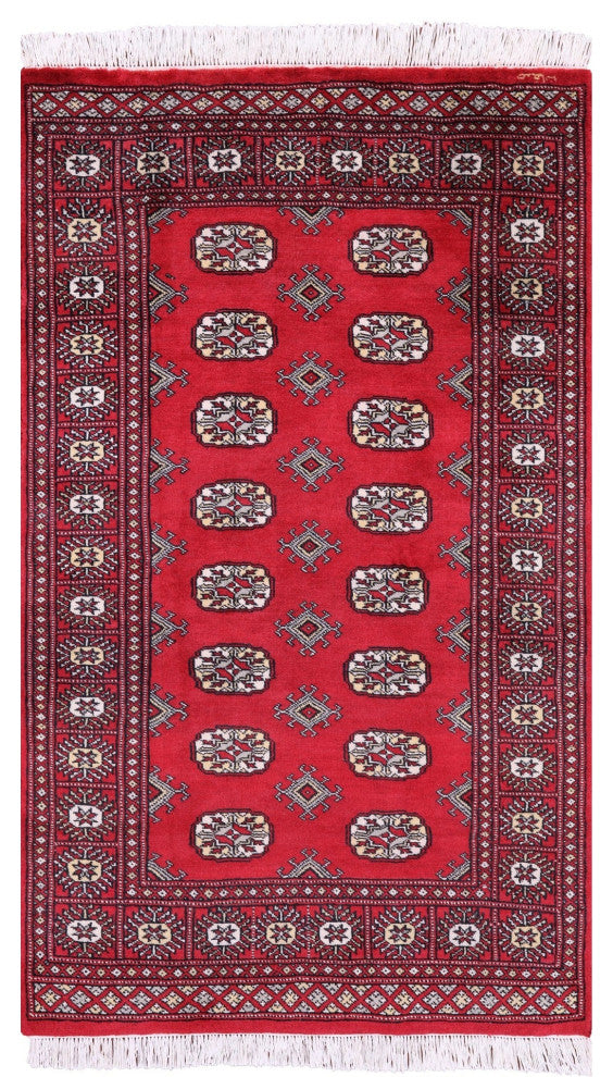Signed Silky Bokhara Hand Knotted Wool Rug 3' 2" X 5' 2" - Q13761