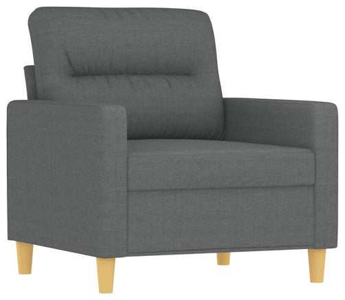 vidaXL Sofa Set with Cushions Sectional Sofa Couch 3 Piece Dark Gray Fabric