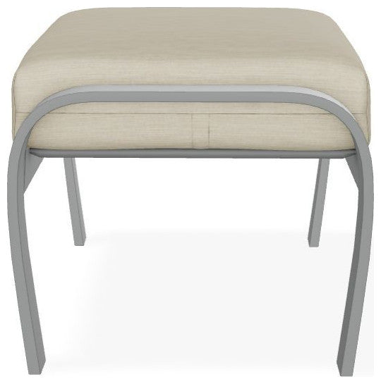 Belle Isle Cushion Outdoor Ottoman, Huskie/Graphite