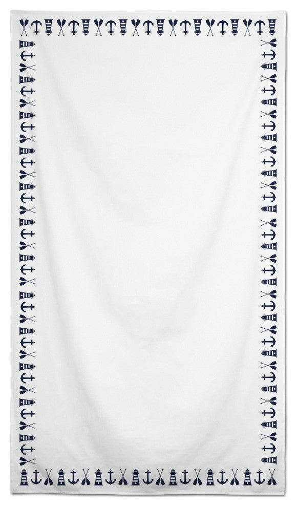 Nautical Border 58 x 102 Outdoor Tablecloth