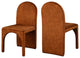 Summer Velvet Upholstered Dining Arm Chair (Set of 2), Cognac, Side Chair
