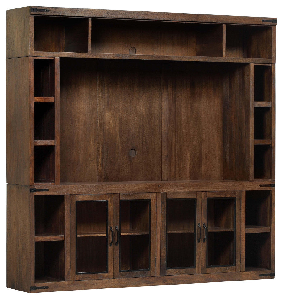 Waylon Rustic Brown Entertainment Center - Brown