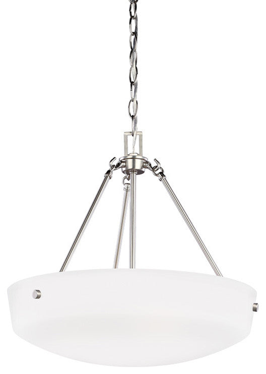 Generation Lighting Lighting 3-Light Pendant, Brushed Nickel