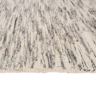 Mexico Abstract Ivory Charcoal Hand-Hooked Area Rug 8' x 10'