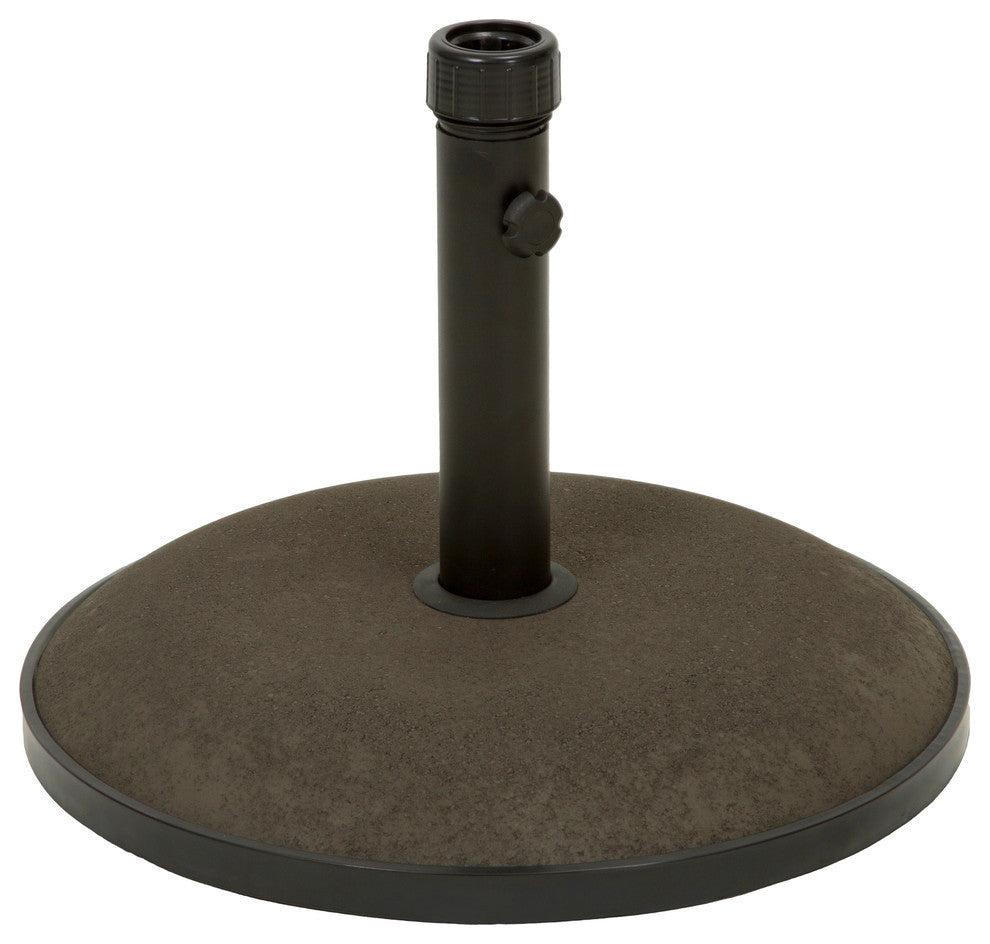 GDF Studio Tulare Outdoor 55 lbs Circular Concrete Umbrella Base, Brown