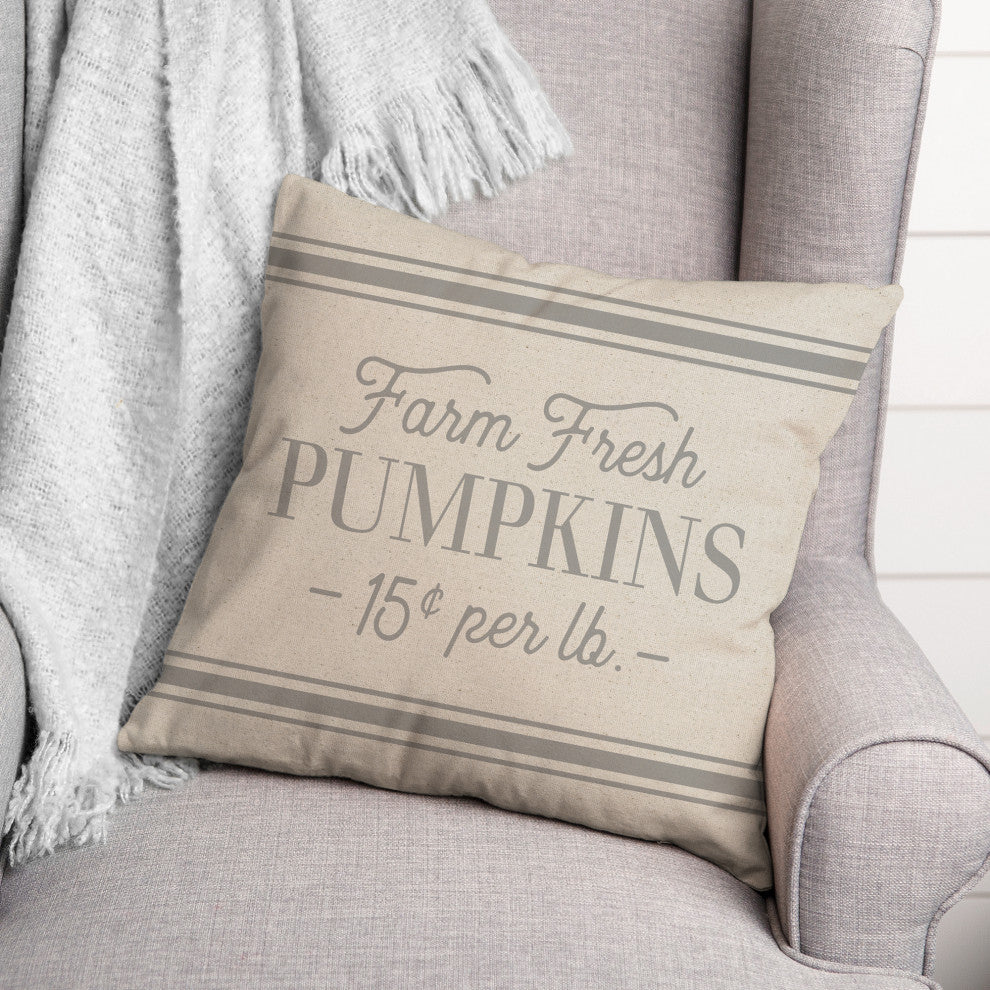 Farm Fresh Pumpkins 18x18 Spun Poly Pillow