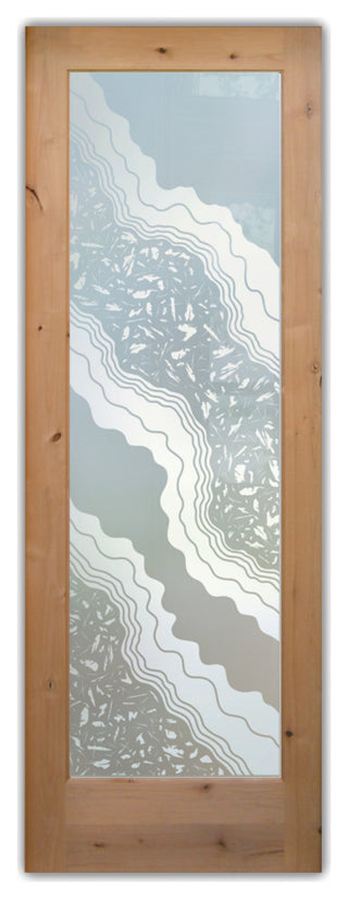 Pantry Door - Metamorphosis Peak - Alder Knotty - 28" x 96" - Book/Slab Door