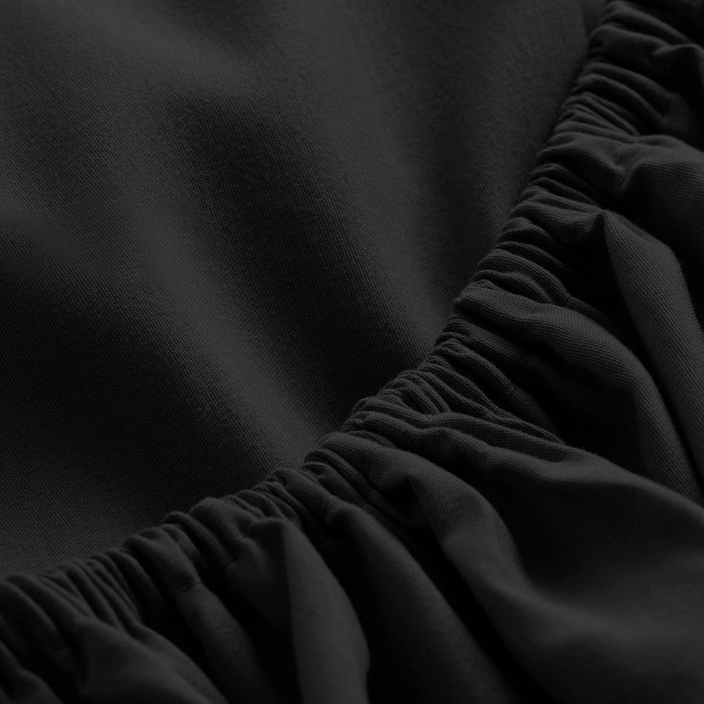 Bare Home Microfiber Fitted Sheets - Set of 2, Black, Queen