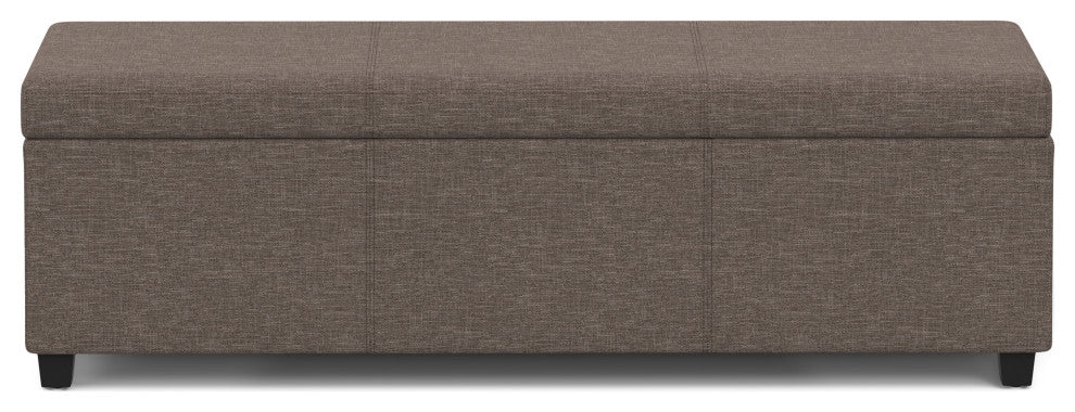 Avalon Extra Large Storage Ottoman Bench, Fawn Brown