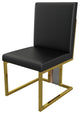 Verona Dining Chair, Black Top and Gold Base, 6 Pieces