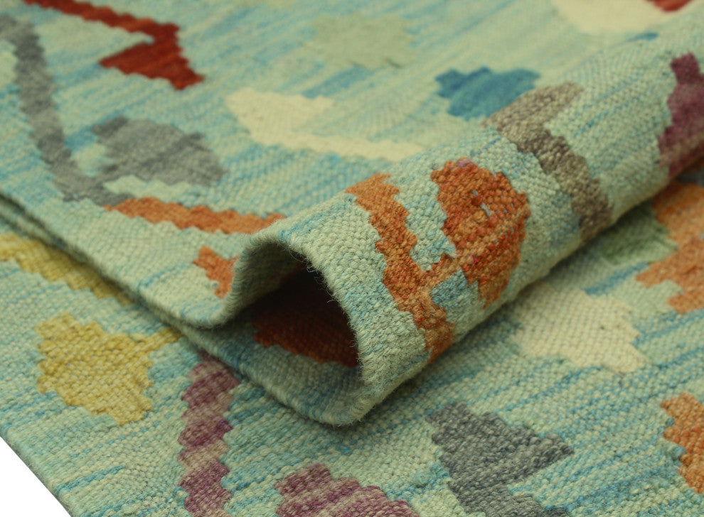 Sangat Kilim Tasleem Lt. Green Rug