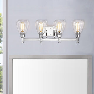 CHLOE Lighting HUDSON Transitional 4-Light Chrome Bath Fixture