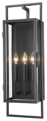 Z-Lite 598B Lucian 3 Light 27" Tall Outdoor Wall Sconce - Black