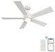 CARRO 52'' 5 Blades Smart Ceiling Fan with Remote Control and Dim LED Light, White