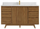 Madison Teak 60 Single Bathroom Vanity in Dark Natural 1.5" Empira Quartz