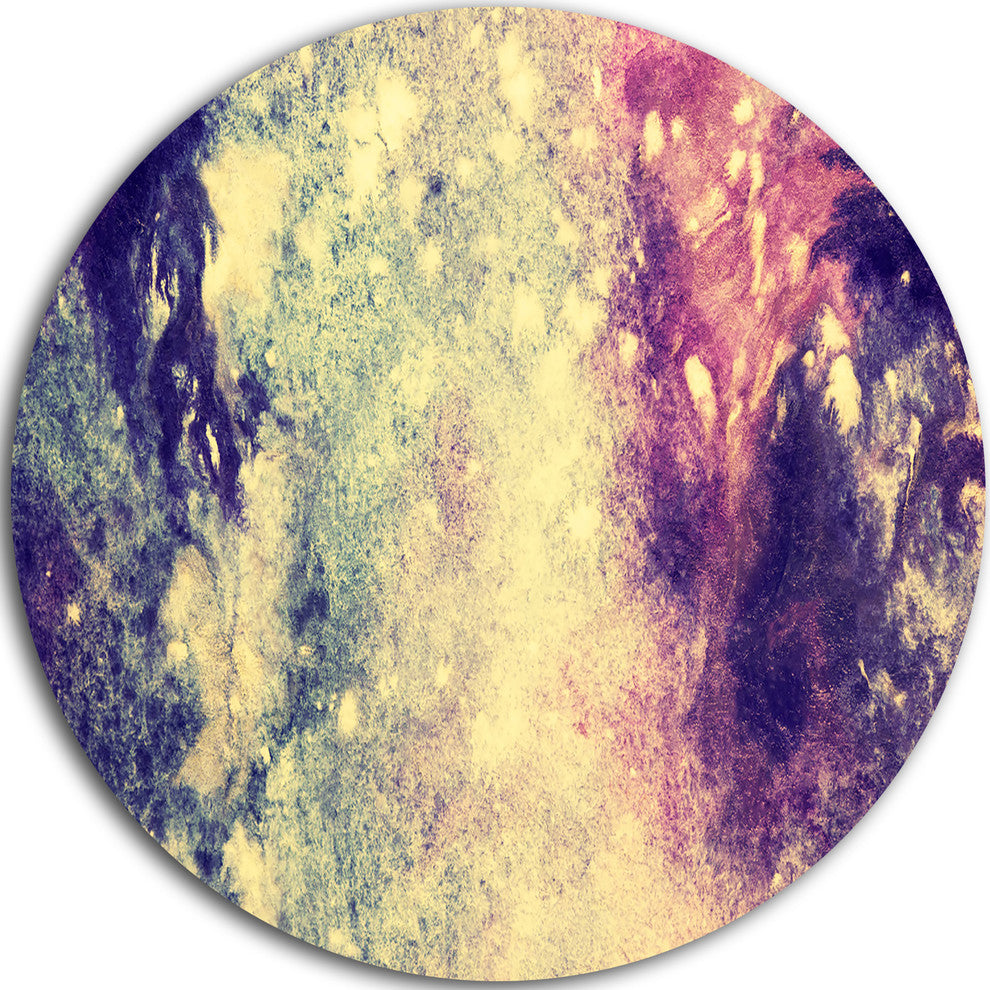 Deep Blue And Purple, Abstract Disc Metal Wall Art, 36"