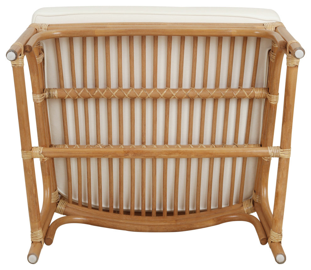 Kara Rattan Accent Arm Chair, Canary Brown
