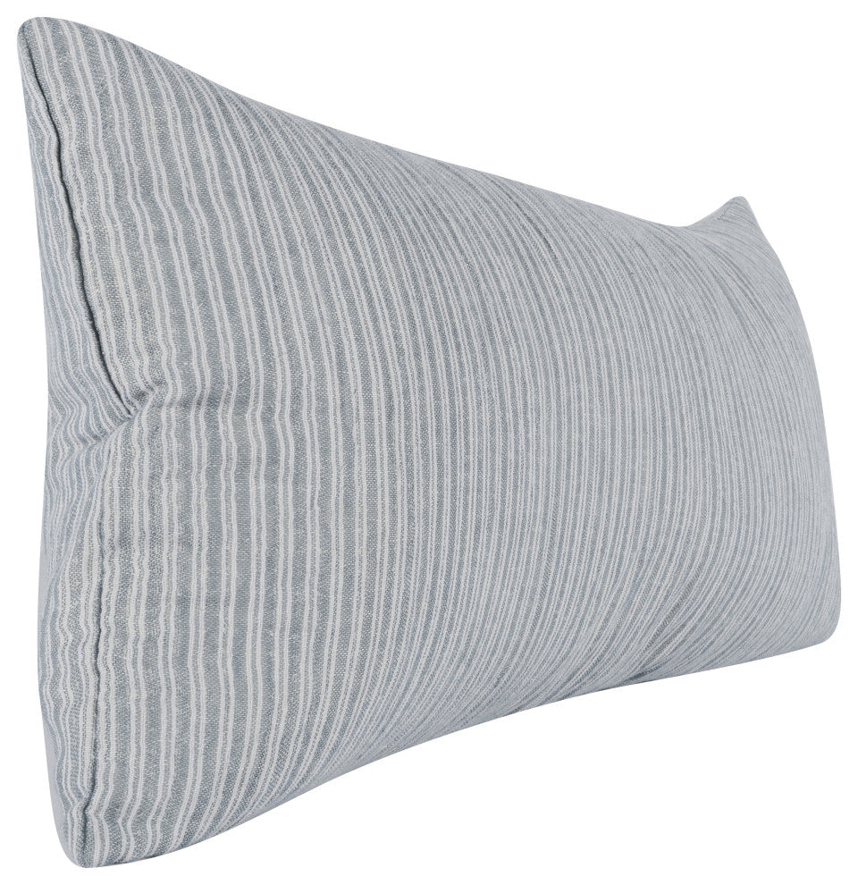 Camille Rectangular Throw Pilow, Ash Blue