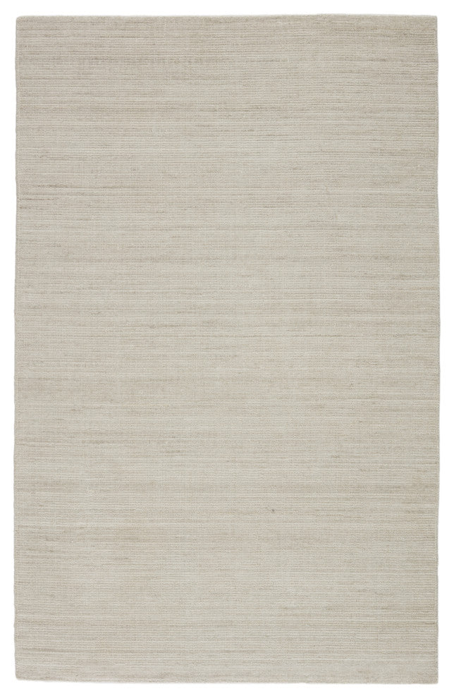 Jaipur Living Danan Handmade Indoor/ Outdoor Solid Rug, Ivory/Light Gray, 12'x15