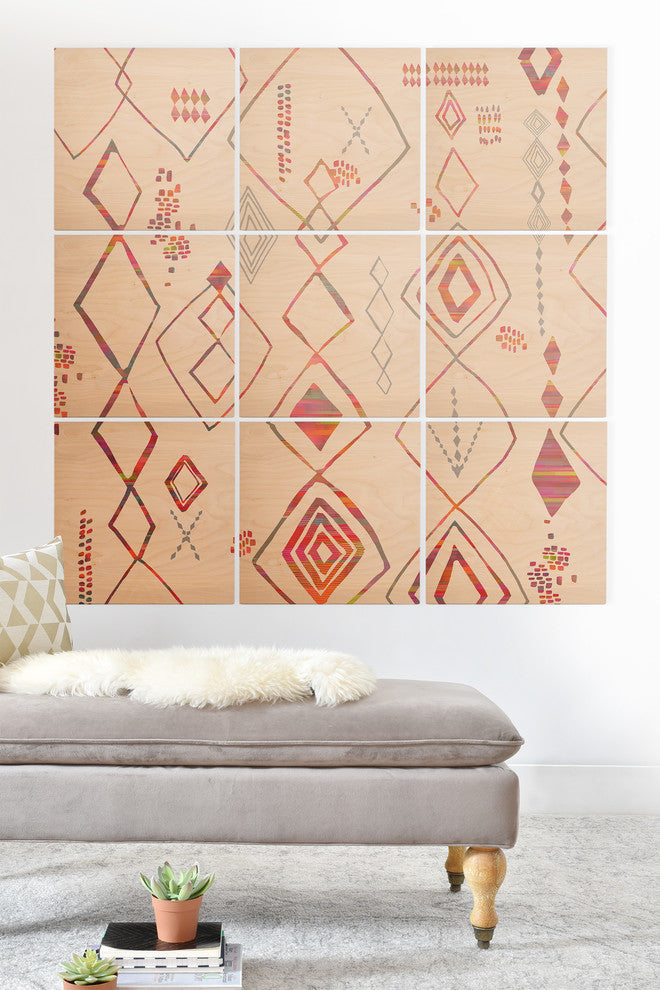 Deny Designs Iveta Abolina Tangier Villa Wood Wall Mural, 4'x4'