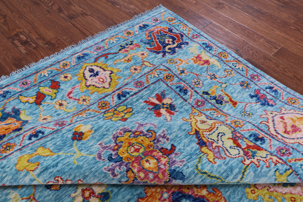Handmade Turkish Oushak Wool Rug 9' 3" X 12' 0" - Q16087