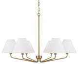 Capital Lighting 456661-714 Chadwick 6 Light 34"W Chandelier - Aged Brass