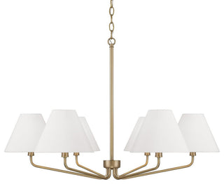 Capital Lighting 456661-714 Chadwick 6 Light 34"W Chandelier - Aged Brass