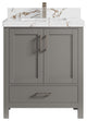 Malibu 30 Single Sink Bath Vanity in Elephant Skin Gray 2" Viola Brown