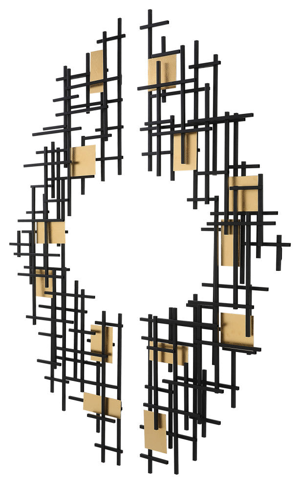 Uttermost Reflection Metal Grid Wall Decor, 2-Piece Set