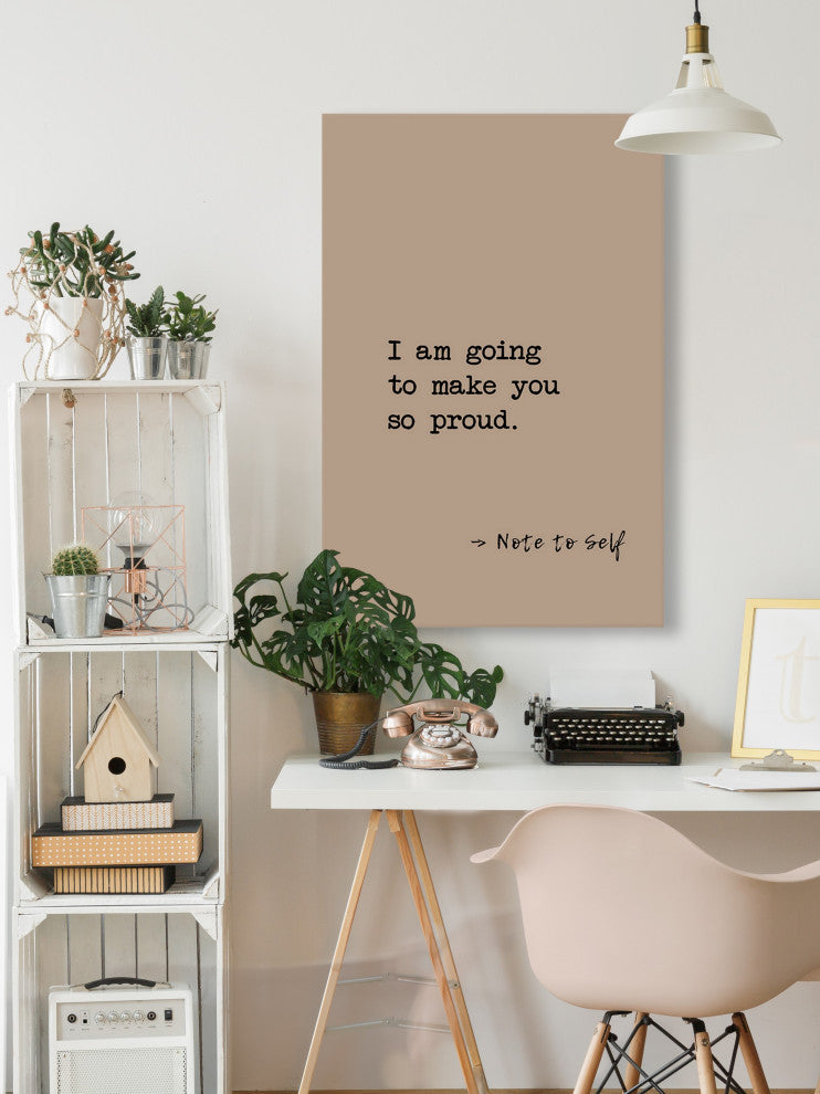 "Note to Self" Painting Print on Wrapped Canvas, 30x45